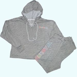 Hurley Women’s Heather grey Soft Comfort Jogger set